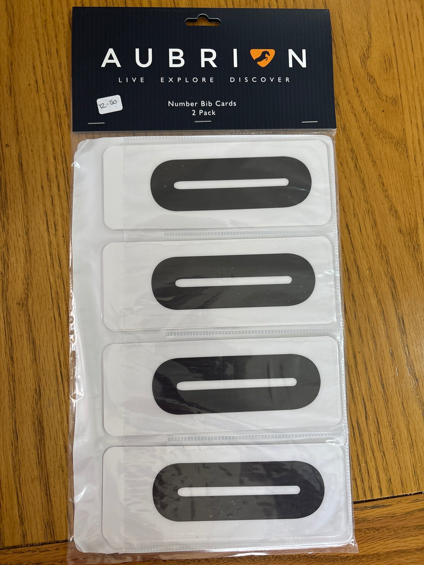 Aubrion number bib card