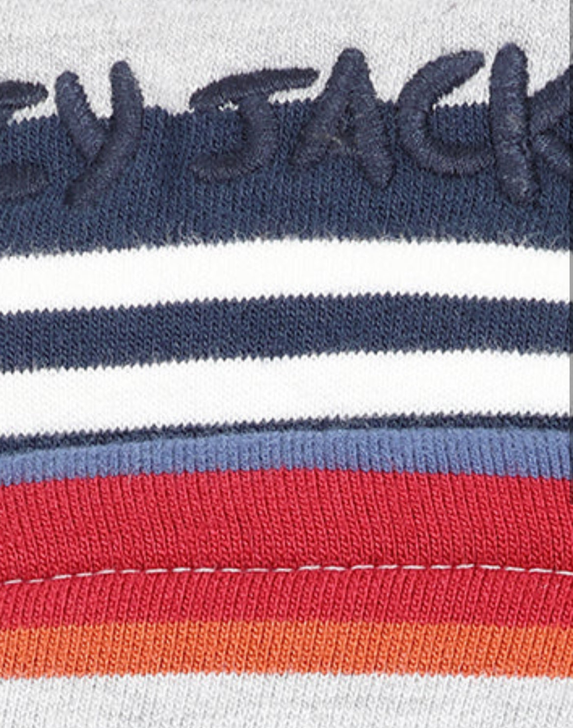 Lazy Jacks Men's Stripe Quarter Zip Sweatshirt - Grey Marle