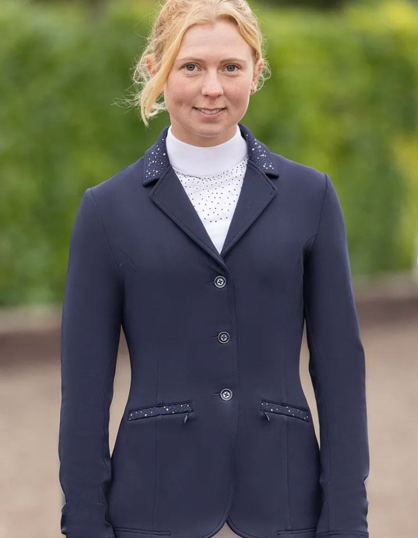 HY EQUESTRIAN ROKA REGAL LADIES RIDING SHOW JACKET (NAVY)