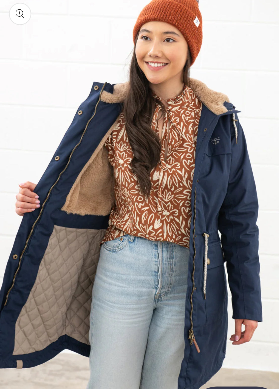 Lighthouse Isobel coat in navy.