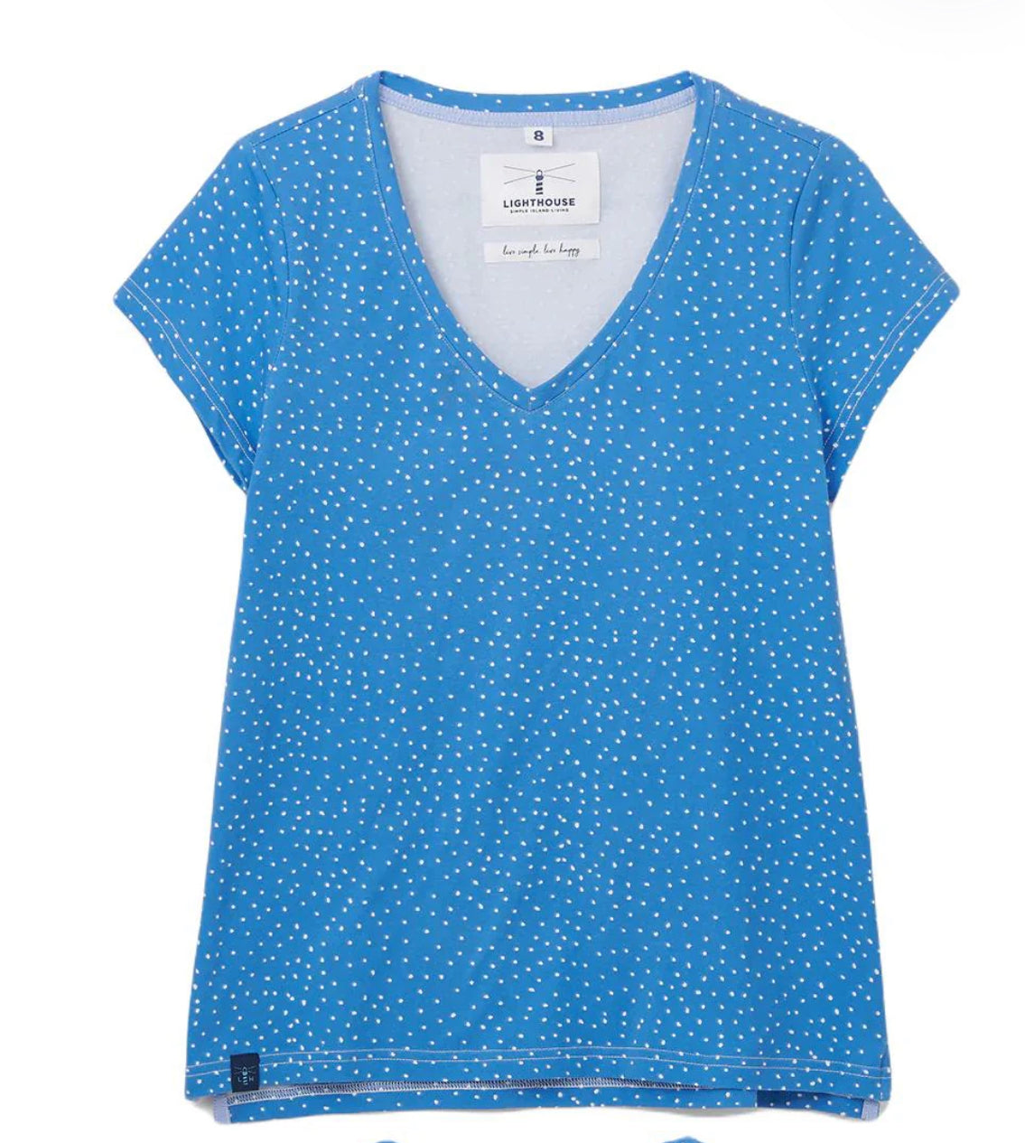 Lighthouse Ariana T-shirt in marine blue dot