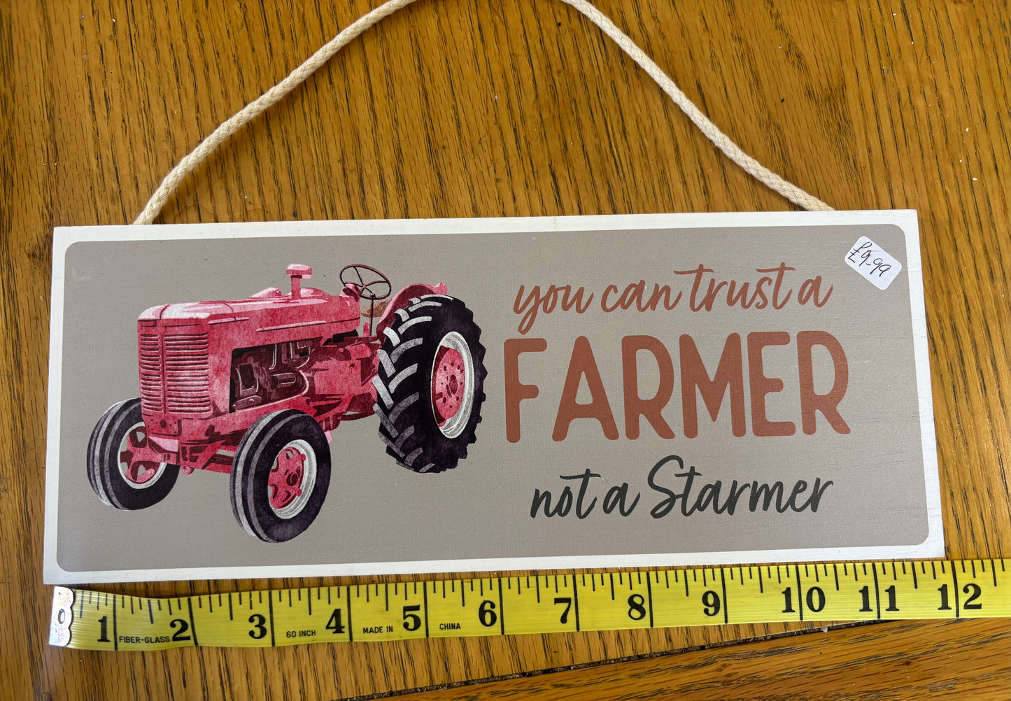 Farmer signs