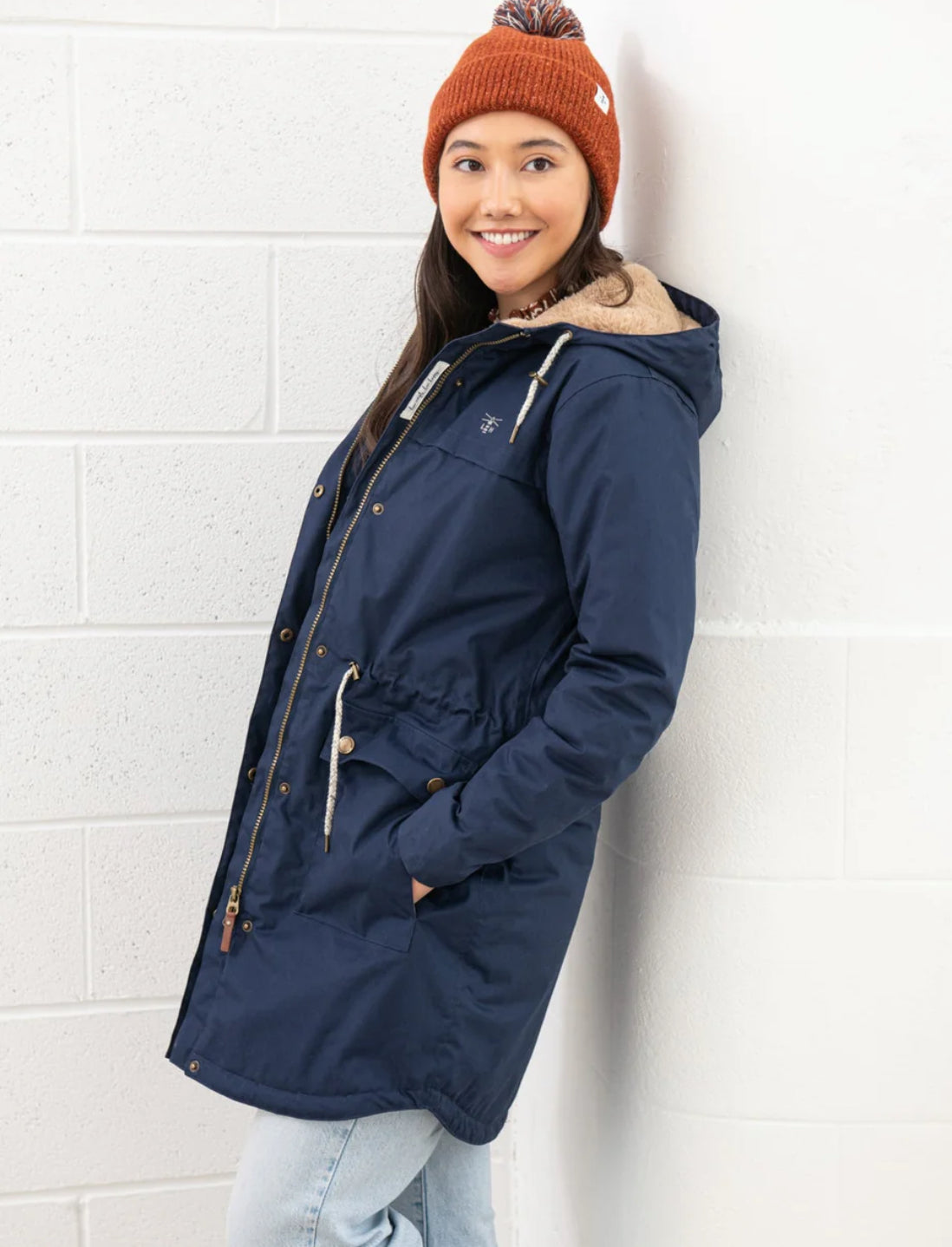 Lighthouse Isobel coat in navy.