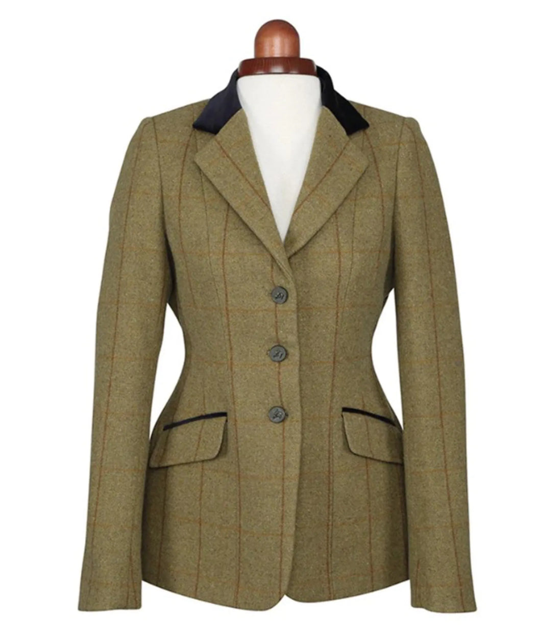 Aubrion Saratoga ladies tweed hacking jacket in copper check.