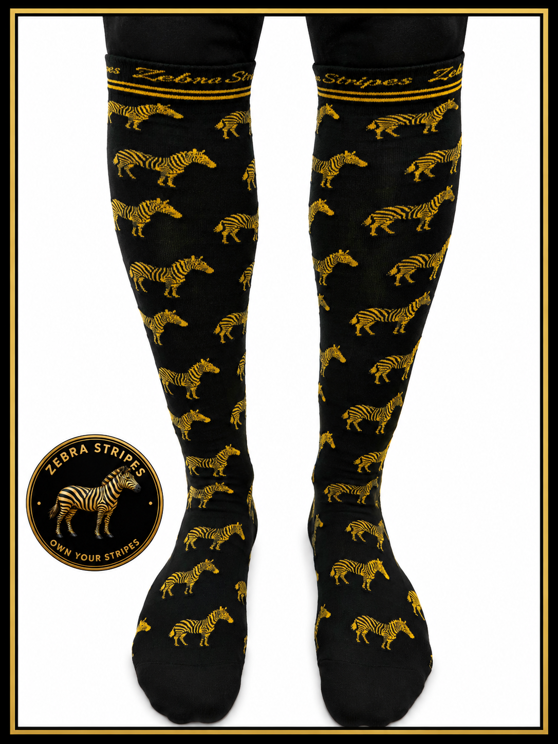 Zebra Stripes knee high socks