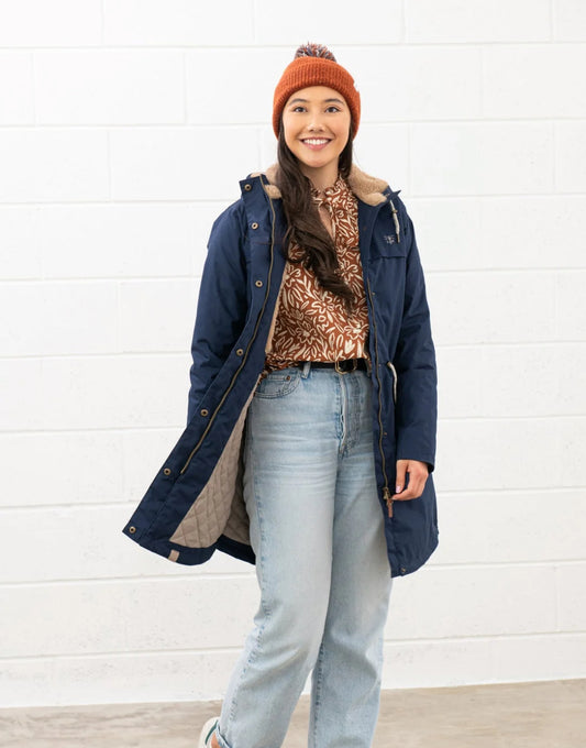 Lighthouse Isobel coat in navy.