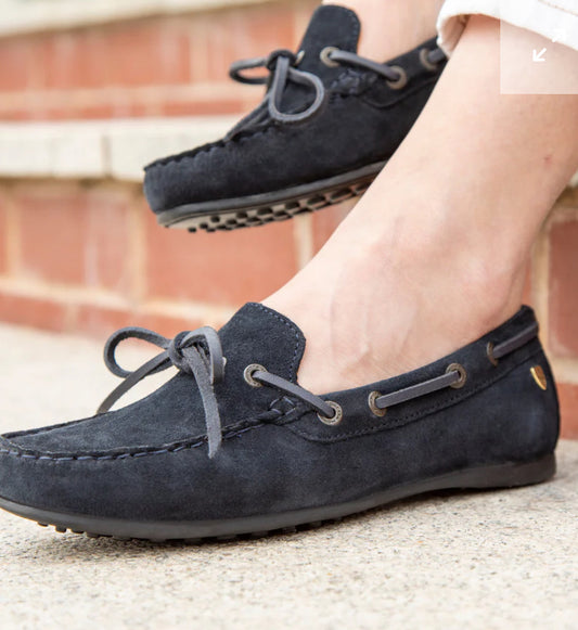 Moretta Sofia Moccasins shoes in navy