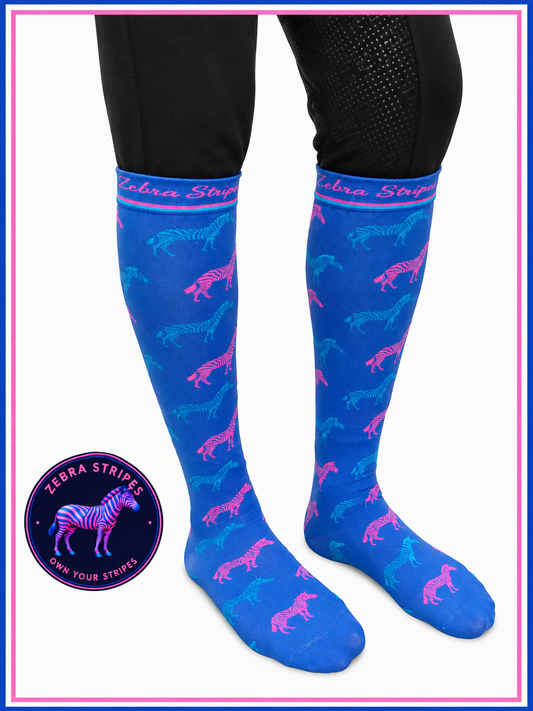 Zebra Stripes knee high socks